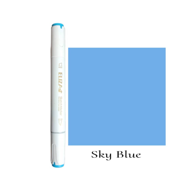  ماژیک دوسر برند الیزا کد 76 (Sky blue) | ELIZA بوک کلاب ایران 1 