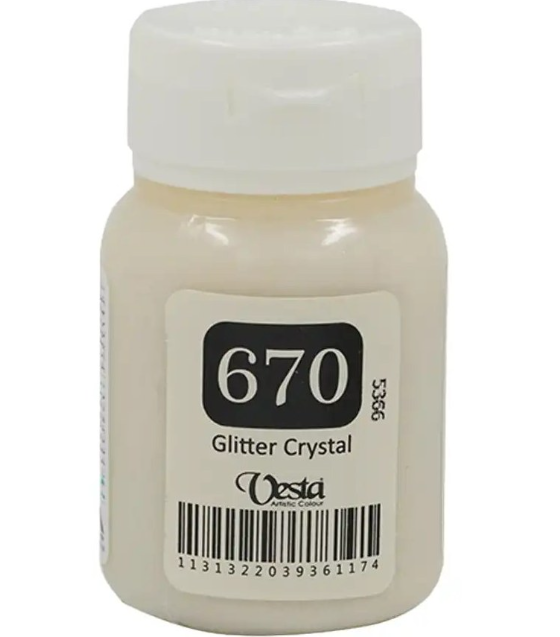 رنگ پارچه وستا کد 670 (Glitter Crystal) حجم 60 میل بوک کلاب ایران 1