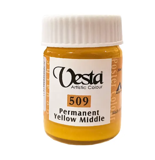  رنگ گواش وستا کد 509 (PermanentYellowMiddle) حجم 30 میل | vesta بوک کلاب ایران 1 
