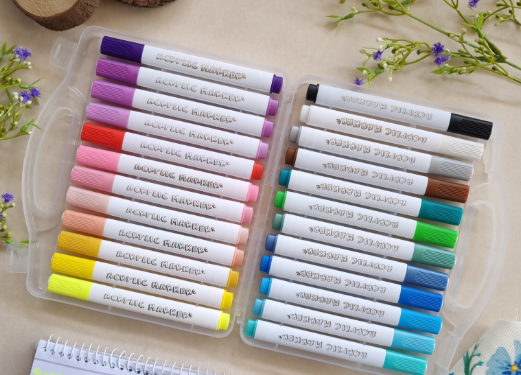  ماژیک براش اکریلیک 24 رنگ پاندا | ACRYLIC MARKER بوک کلاب ایران 2 
