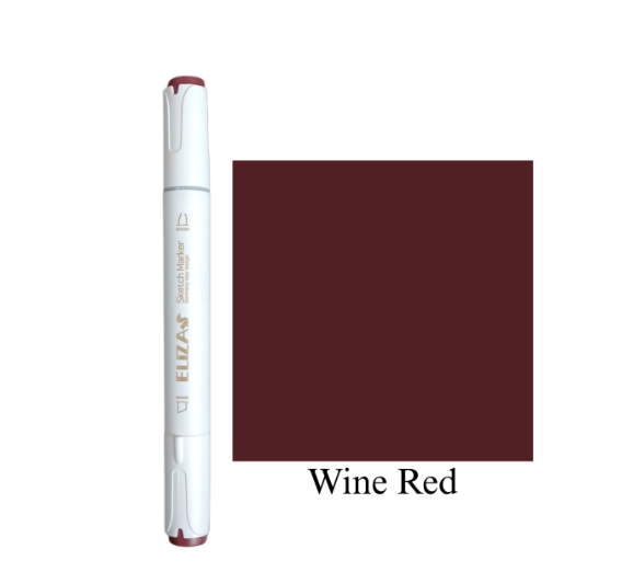 ماژیک دوسر برند الیزا کد 1 (Wine red) بوک کلاب ایران 1