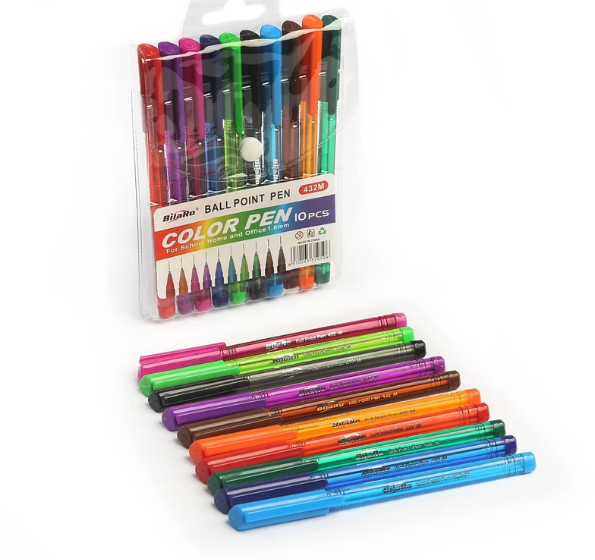 خودکار بیلارو مدل color pen (بسته 10 عددی) | BILARO بوک کلاب ایران 1