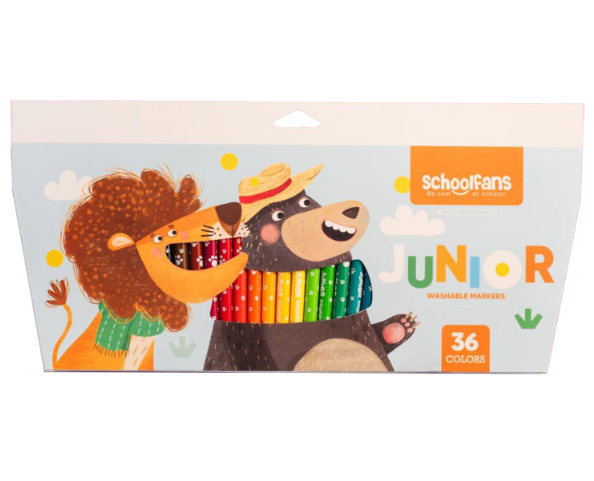  ماژیک قابل شستوشو جونیور اسکول فنس 36 رنگ بوک کلاب ایران 1 