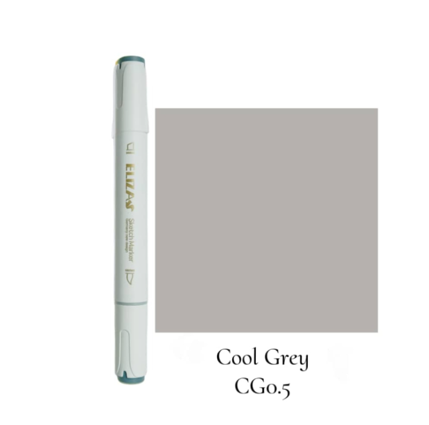  ماژیک دوسر برند الیزا (Cool grey) | ELIZA CG0.5 بوک کلاب ایران 1 