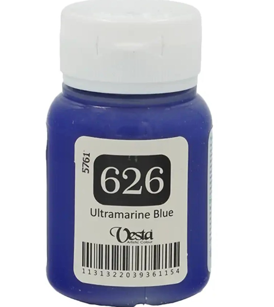  رنگ پارچه وستا کد 626 (Ultramarine Blue) حجم 60 میل بوک کلاب ایران 1 