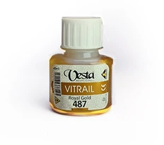 رنگ ویترای متالیک وستا کد 487 (Royal Gold) حجم 40 میلی لیتر | VESTA بوک کلاب ایران 1