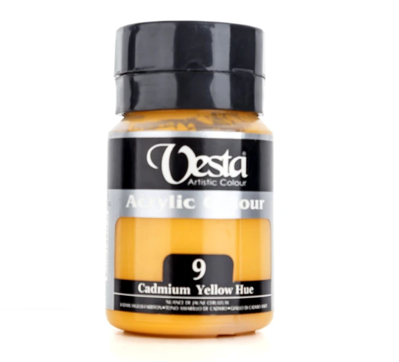  رنگ اکریلیک وستا کد 9 (cadmium yellow hue) حجم 250 میل بوک کلاب ایران 1 