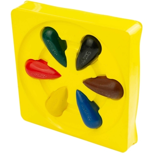  مداد شمعی (کرایون) مدل دوکی 6 رنگ آریا بوک کلاب ایران 2 