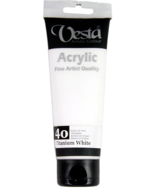  رنگ اکریلیک وستا کد 40 (Titanium White) بوک کلاب ایران 1 