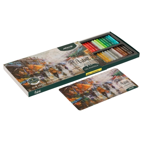  پاستل روغنی 48 رنگ جعبه مقوایی آریا آرتیست بوک کلاب ایران2 