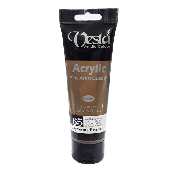  رنگ اکریلیک وستا کد cupreous brown) 65) حجم 75 میلی لیتر بوک کلاب ایران 1 