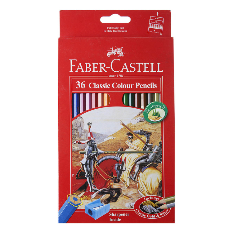 مداد رنگی36 رنگ جعبه مقوایی فابر کاستل بوک کلاب ایران