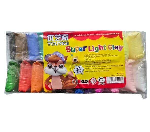 خمیر کلی 24 رنگ ونگوگ | super clay بوک کلاب ایران 1