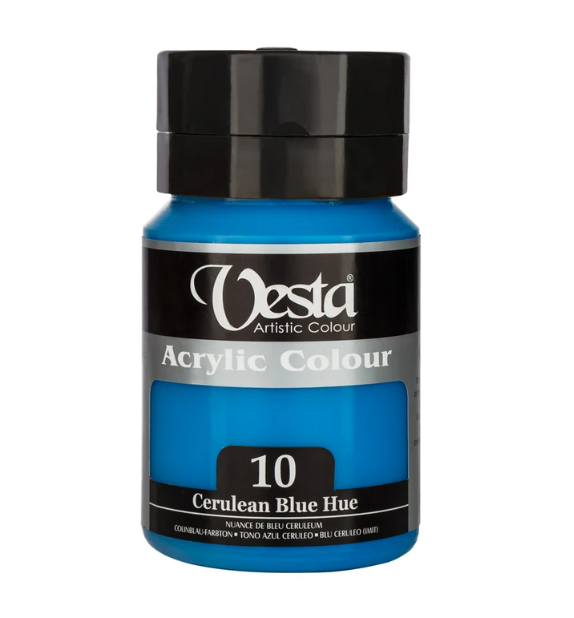 رنگ اکریلیک وستا کد 10 (cerulean blue hue) حجم 250 میل بوک کلاب ایران 1