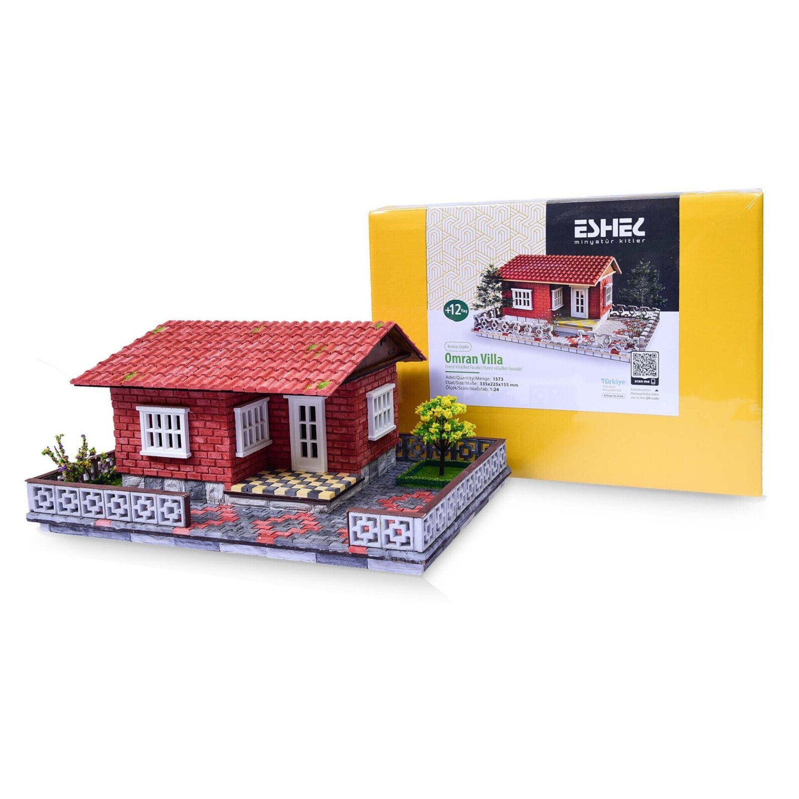  کیت ساختنی Eshel مدل ویلای جنگلی نما قرمز 1:24 بوک کلاب ایران3 