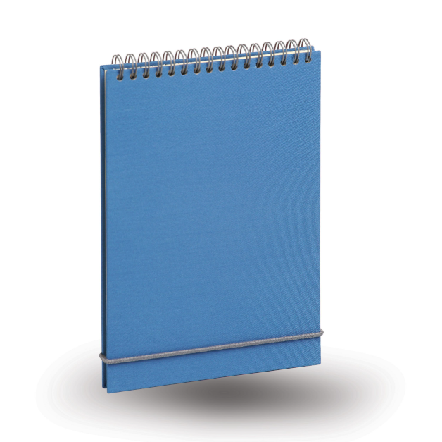  دفتر خط دار 80 برگ عمودی جلد سخت سیمی مدل کاوش آراد | طرح آبی 3 بوک کلاب ایران 1 