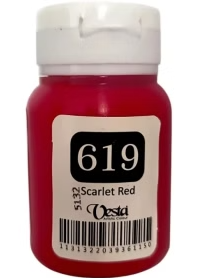 رنگ پارچه وستا کد 619 (scarlet red) حجم 60 میل بوک کلاب ایران 1
