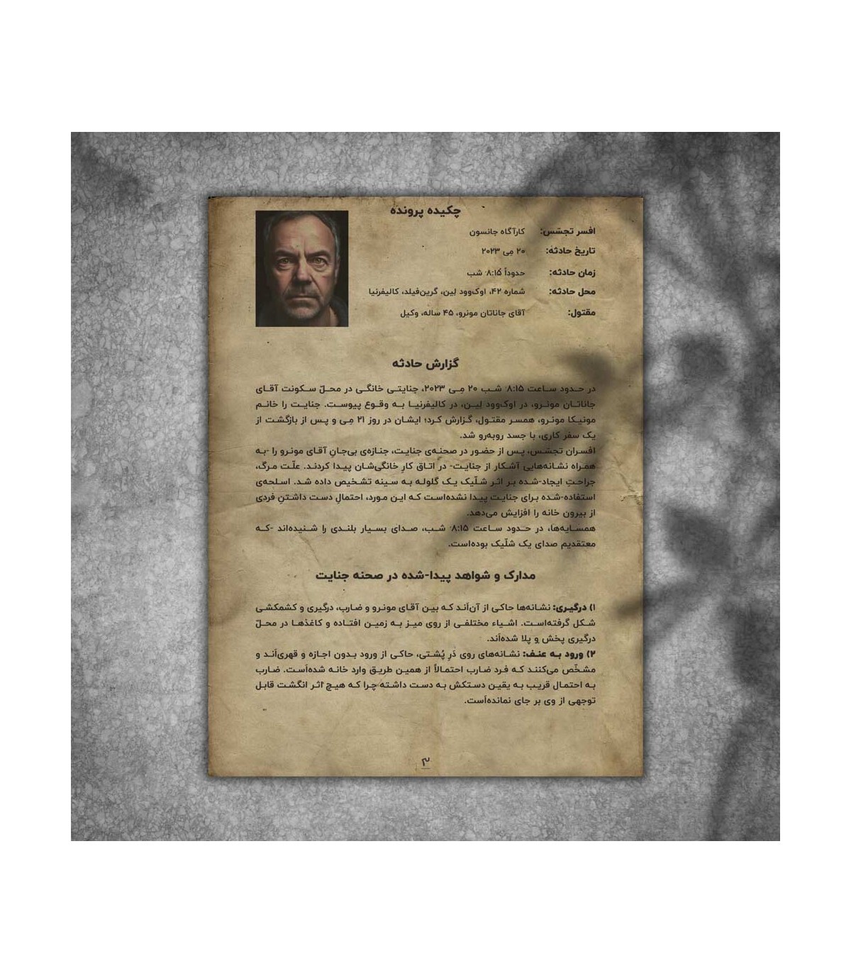 پرونده معمایی قاتل نامرئی | مدل سرنخ بوک کلاب ایران2