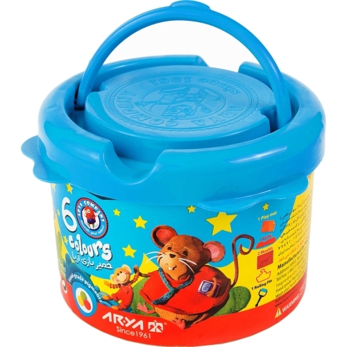  خمیر بازی ۶ رنگ آریا مدل سطلی بوک کلاب ایران 2 