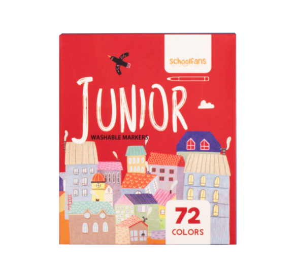  ماژیک قابل شستوشو جونیور اسکول فنس 72 رنگ بوک کلاب ایران 1 