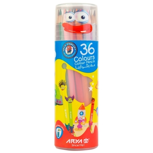 مداد رنگی 36 رنگ استوانه ای آریا بوک کلاب ایران