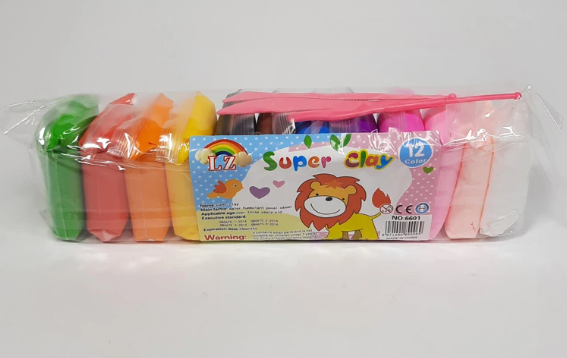 خمیر کلی 12 رنگ ونگوگ | super clay بوک کلاب ایران 1