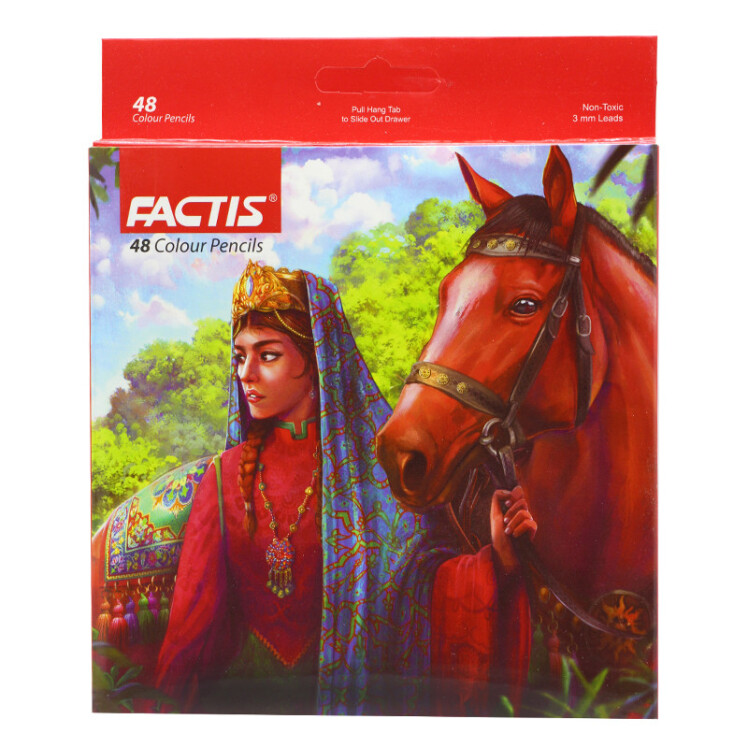 مداد رنگی 48 رنگ جعبه مقوایی فکتیس بوک کلاب ایران