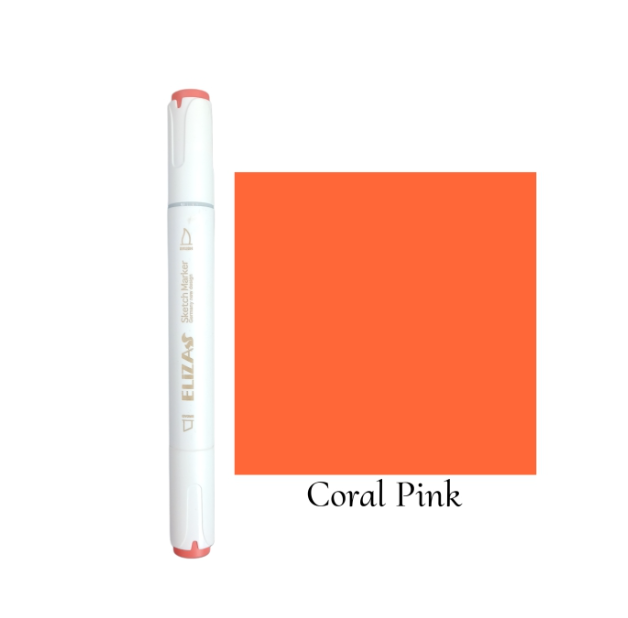 ماژیک دوسر برند الیزا کد 16 (Coral pink) بوک کلاب ایران 1