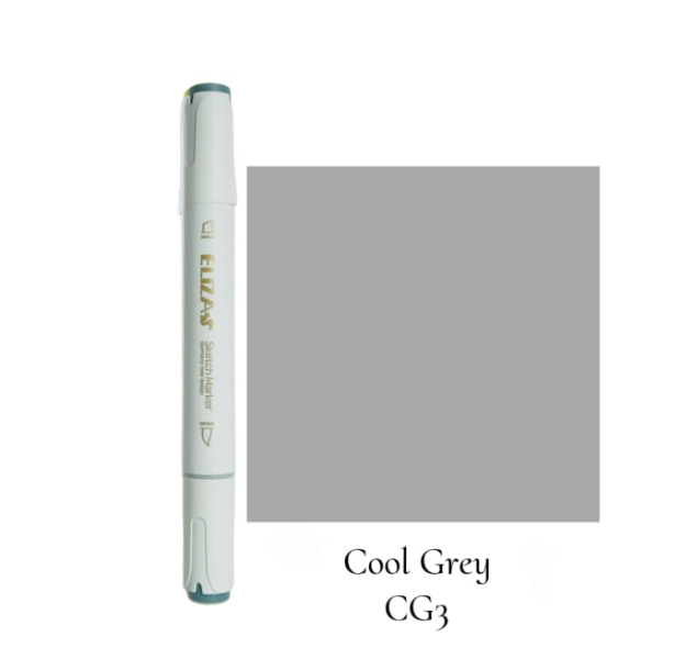 ماژیک دوسر برند الیزا (Cool grey) | ELIZA CG3 بوک کلاب ایران 1