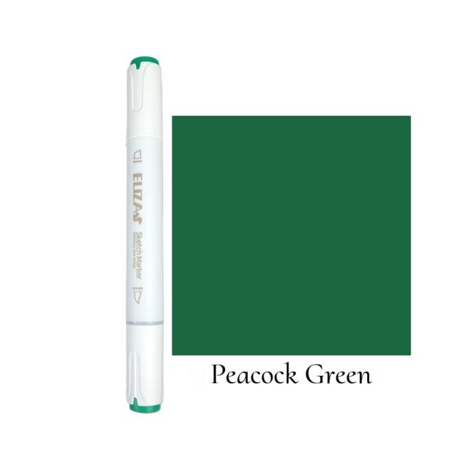 ماژیک دوسر برند الیزا کد 61 ( Peacock green) | ELIZA بوک کلاب ایران 1