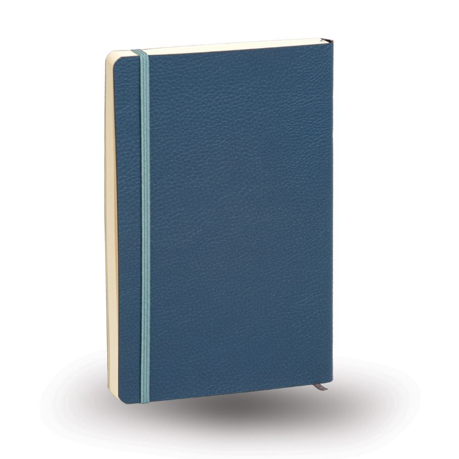  دفتر خط دار 112 برگ جلد چرمی مدل آرشه آراد | طرح سورمه ای 1 بوک کلاب ایران 1 