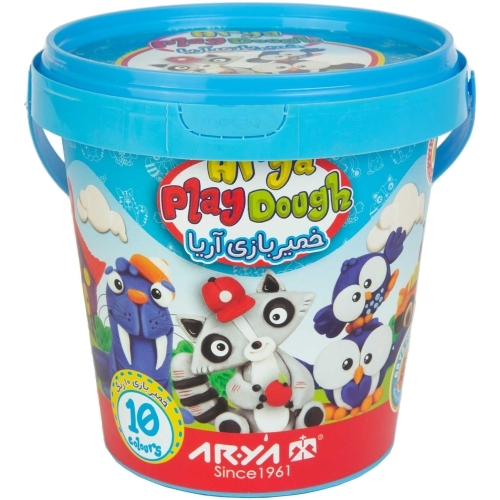  خمیر بازی سطلی ۱۰ رنگ آریا مدل IML بوک کلاب کلاب ایران2 