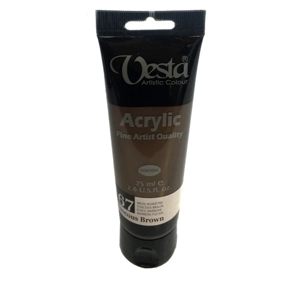 رنگ اکریلیک وستا کد fuscous brown) 67) حجم 75 میلی لیتر بوک کلاب ایران 1