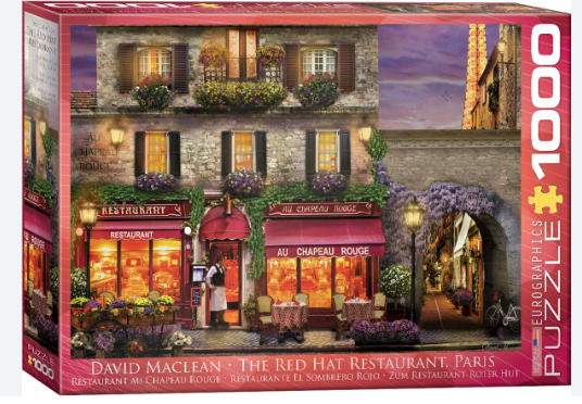 پازل 1000 تکه (The Red Hat Restaurant Paris) رستوران کلاه قرمزی پاریس مدل یوروگرافیکس | EUROGRAPHICS 