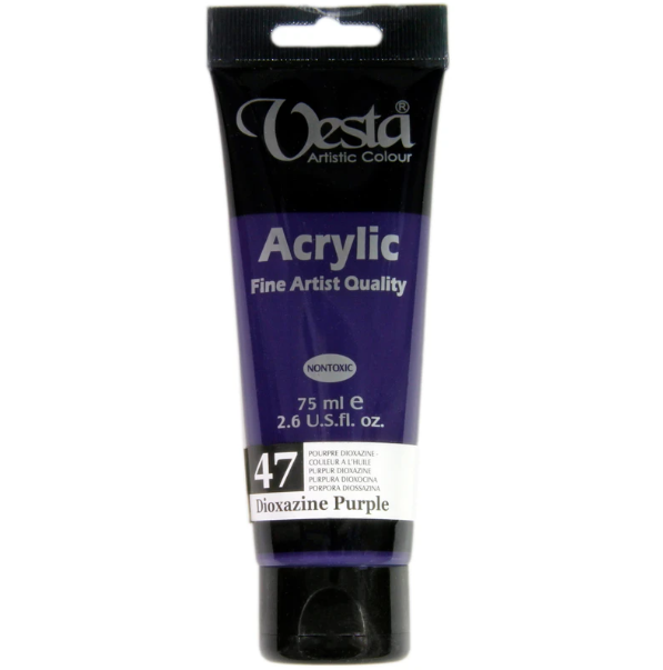  رنگ اکریلیک وستا کد Dioxazine Purple) 47) حجم 75 میلی لیتر بوک کلاب ایران 1 