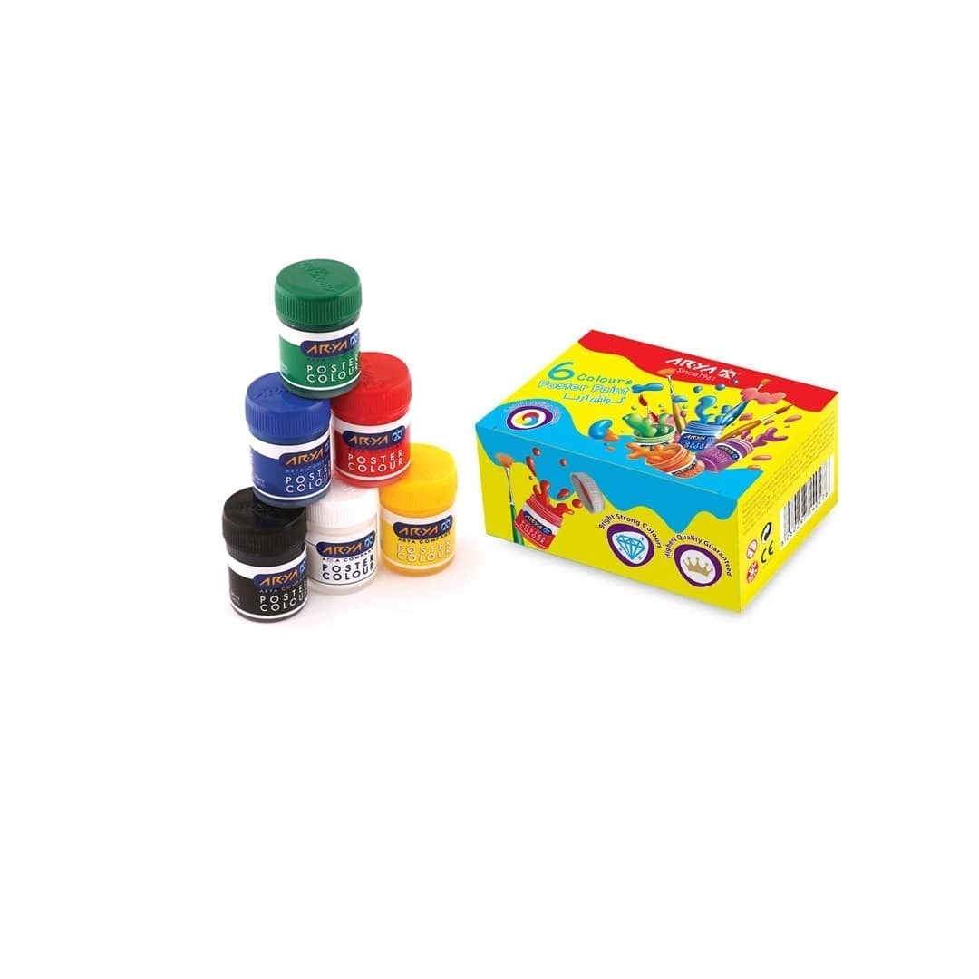  گواش ۶ رنگ مدل جعبه مقوایی آریا بوک کلاب ایران 