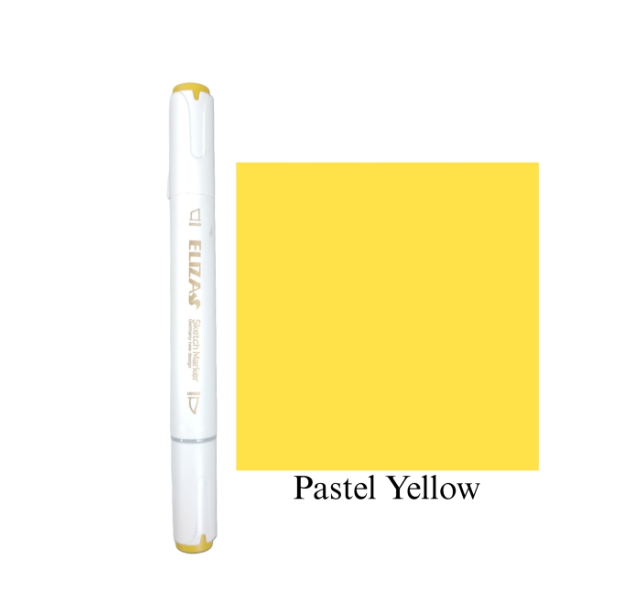  ماژیک دوسر برند الیزا کد 37 (Pastel yellow) | ELIZA بوک کلاب ایران 1 