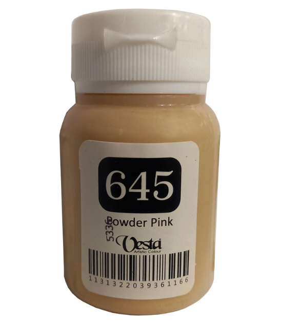  رنگ پارچه وستا کد 645 (Powder Pink) حجم 60 میل بوک کلاب ایران 1 