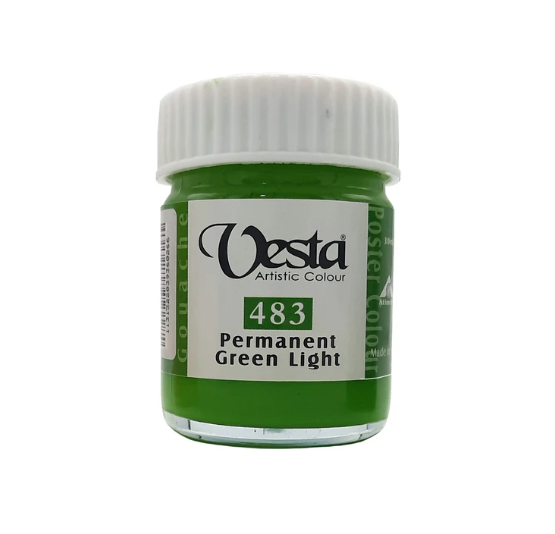 رنگ گواش وستا کد 483 (PermanentGreenLight) حجم 30 میل | vesta بوک کلاب ایران 1