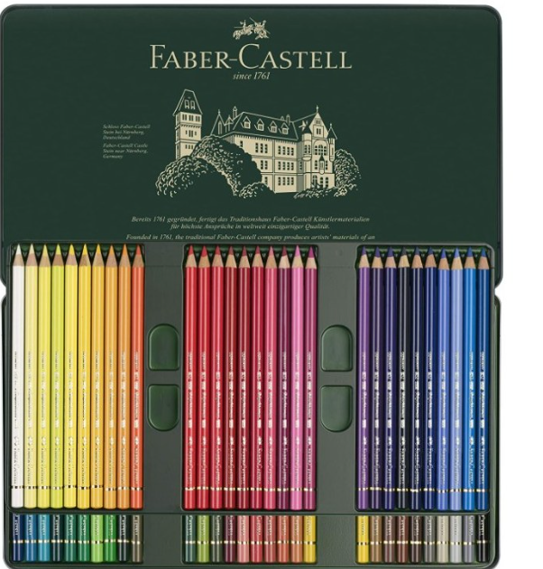  مداد رنگی 60 رنگ فابر کاستل مدل پلی کروم جعبه فلزی | Polychromos بوک کلاب ایران 2 