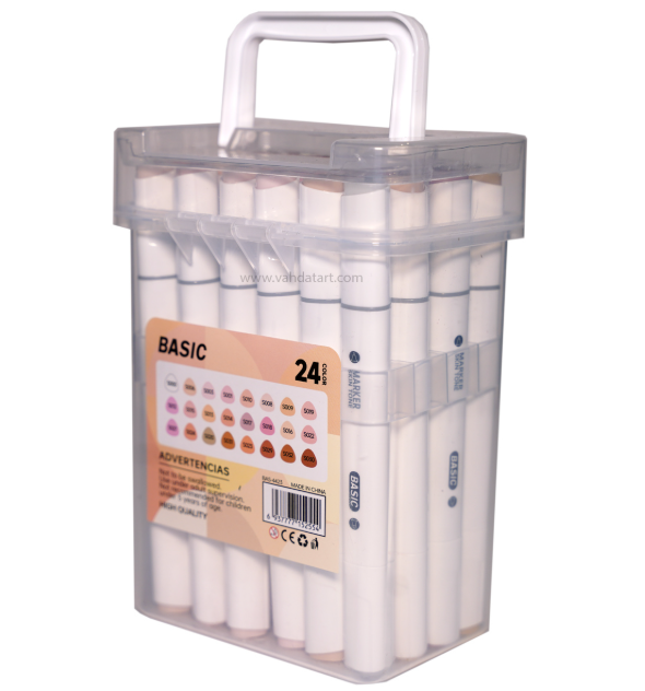  ماژیک دو سر بیسیک 24 رنگ مدل 4423 طیف پوست بوک کلاب ایران 2 