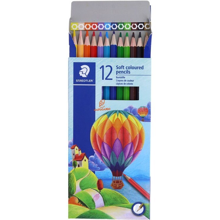 مداد رنگی 12 رنگ جعبه مقوایی استدلر بوک کلاب ایران1