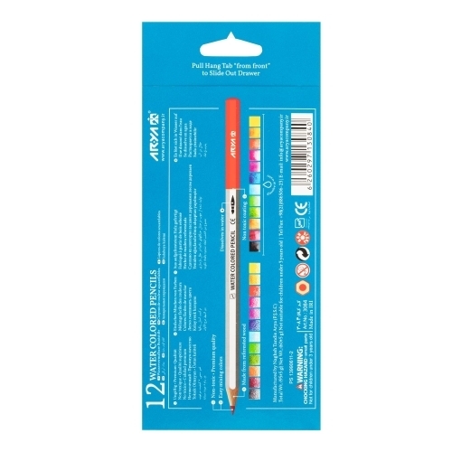مداد آبرنگی 12 رنگ جعبه مقوایی آریا آرتیست بوک کلاب ایران3