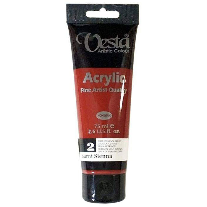 رنگ اکریلیک وستا کد 2 (Burnt Sienna) بوک کلاب ایران 1