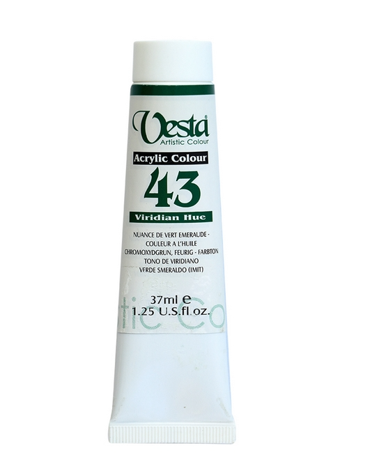  رنگ اکریلیک وستا کد Viridian Hue) 43) حجم 37 میلی لیتر بوک کلاب ایران 1 