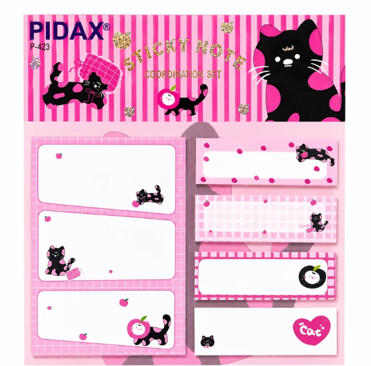  کاغذ یادداشت پیداکس مدل (P-423) سایز 14*17 بسته 5 عددی | PIDAX F بوک کلاب ایران 1 