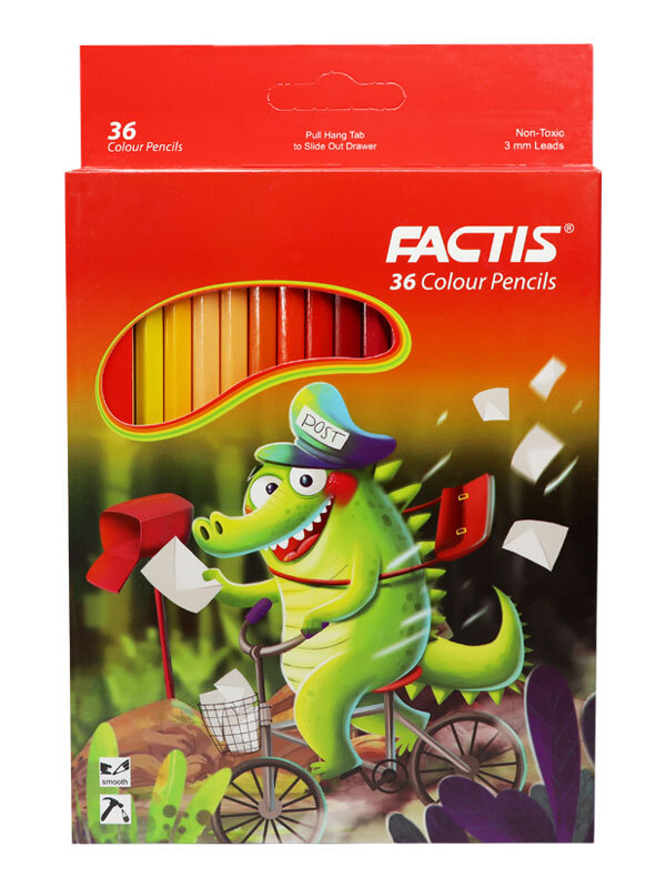 مداد رنگی 36 رنگ جعبه مقوایی فکتیس بوک کلاب ایران