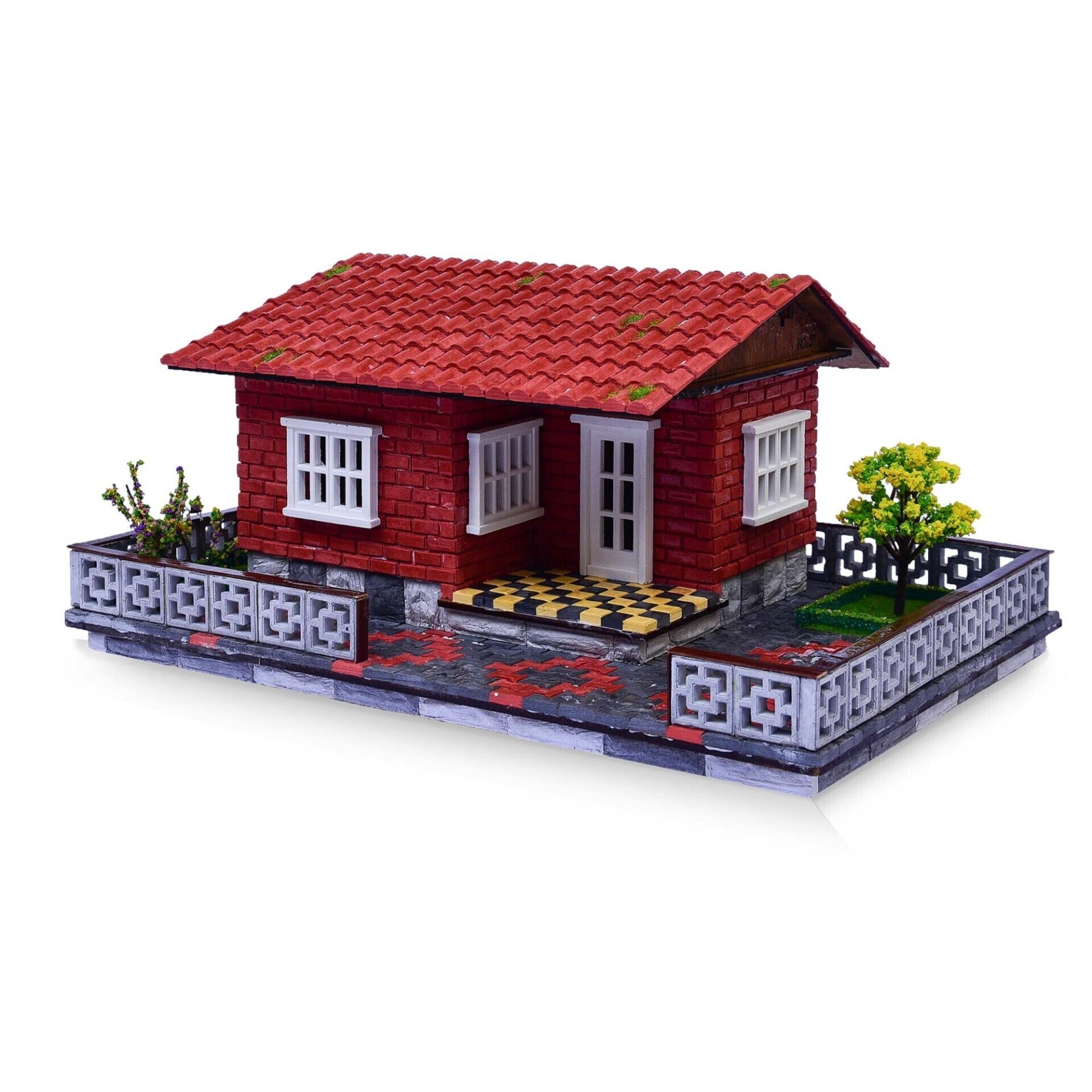  کیت ساختنی Eshel مدل ویلای جنگلی نما قرمز 1:24 بوک کلاب ایران1 