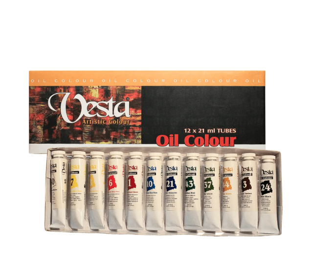 رنگ روغن وستا 12 رنگ حجم 21 میلی لیتر بوک کلاب ایران 1