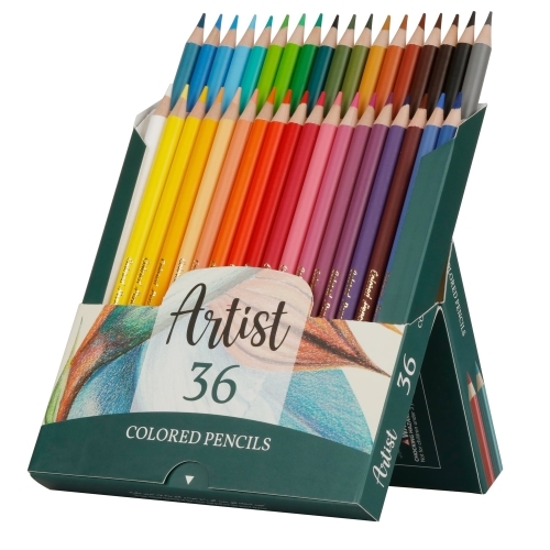  مداد رنگی 36 رنگ جعبه مقوایی آریا آرتیست بوک کلاب ایران2 